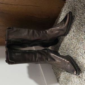 Franco Sarto metallic brown cowboy boots  7.5